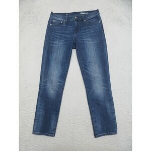 Gap 1969 Slim Straight Classic Jeans Womens 28 Blue Medium Wash Stretch Casual